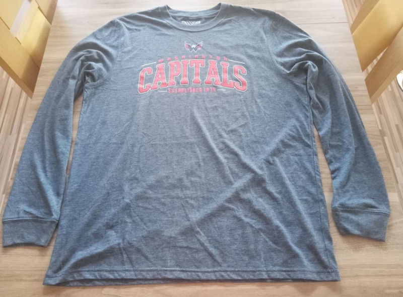 Washington Capitals pánské tričko s dlouhým rukávem blue Mesh Text LS