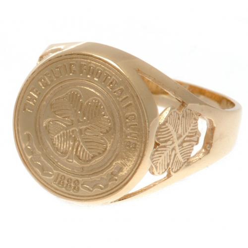 FC Celtic prsten 9ct Gold Crest Ring Large