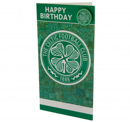 FC Celtic narozeninové přání Birthday Card & Badge