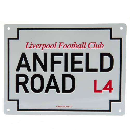 FC Liverpool cedule na zeď Anfield Road Sign