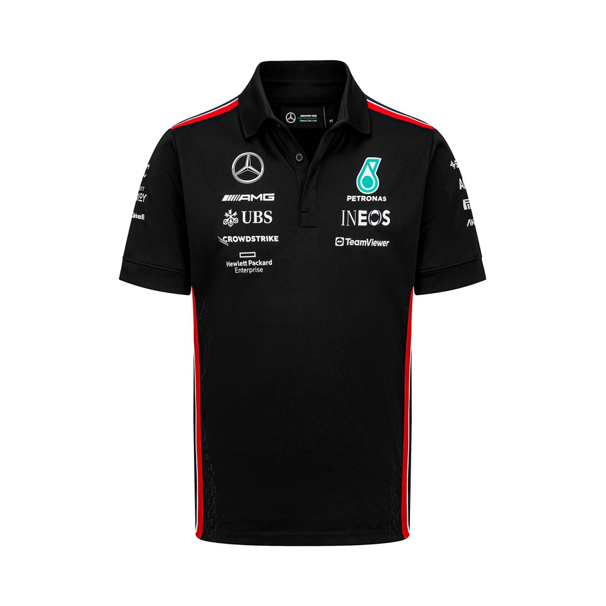 Mercedes AMG Petronas pánské polo tričko official black F1 Team 2023
