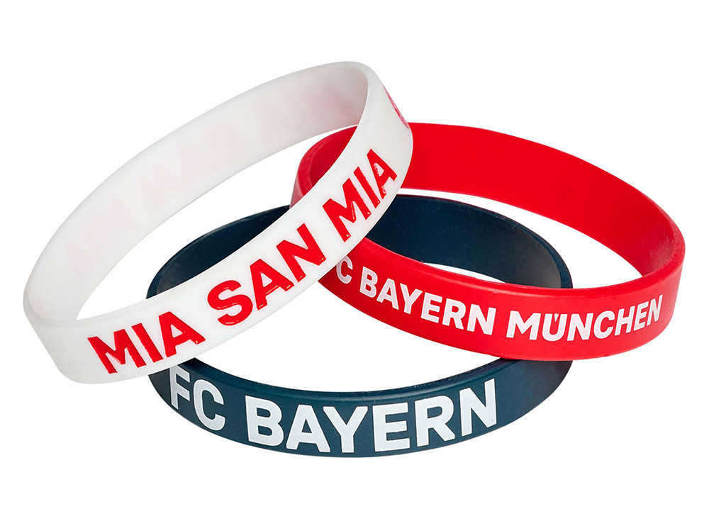 Bayern Mnichov 3pack gumový náramek blue red white