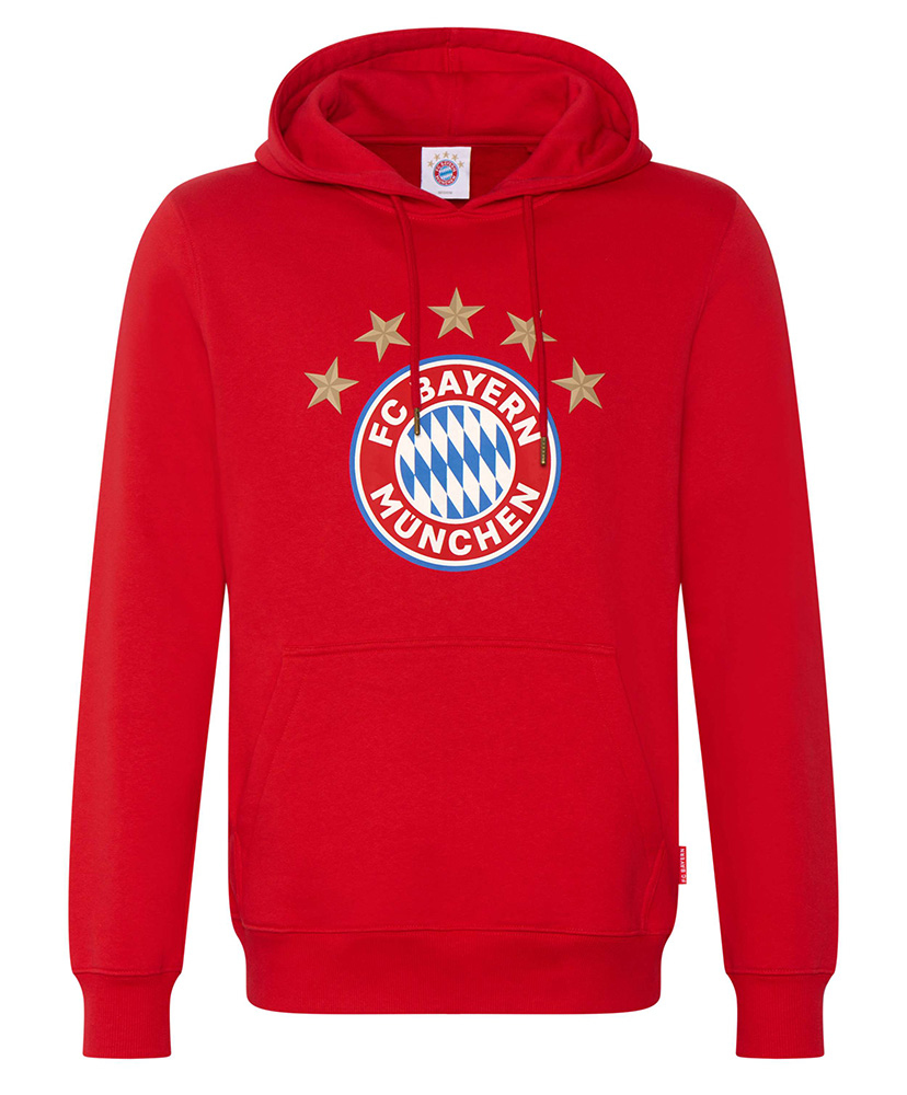 Bayern Mnichov pánská mikina s kapucí Logo red
