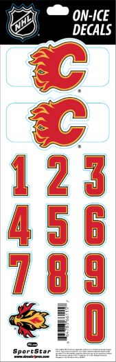 Calgary Flames samolepky na helmu Decals