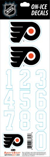 Philadelphia Flyers samolepky na helmu decals white