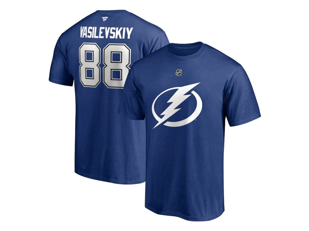 Tampa Bay Lightning pánské tričko Andrei Vasilevskiy #88 Authentic Stack Name & Number