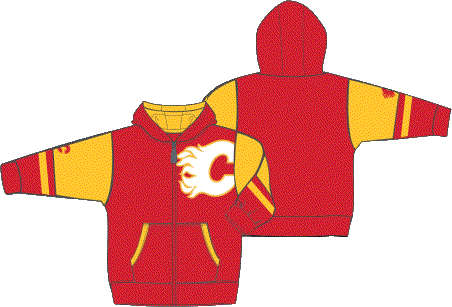 Calgary Flames dětská mikina s kapucí Faceoff Colorblocked Fleece Full-Zip