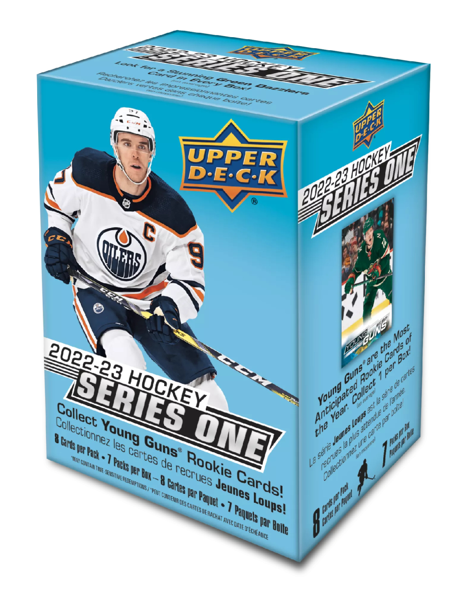 NHL boxy hokejové karty NHL 2022-23 Upper Deck Series 1 Blaster Box