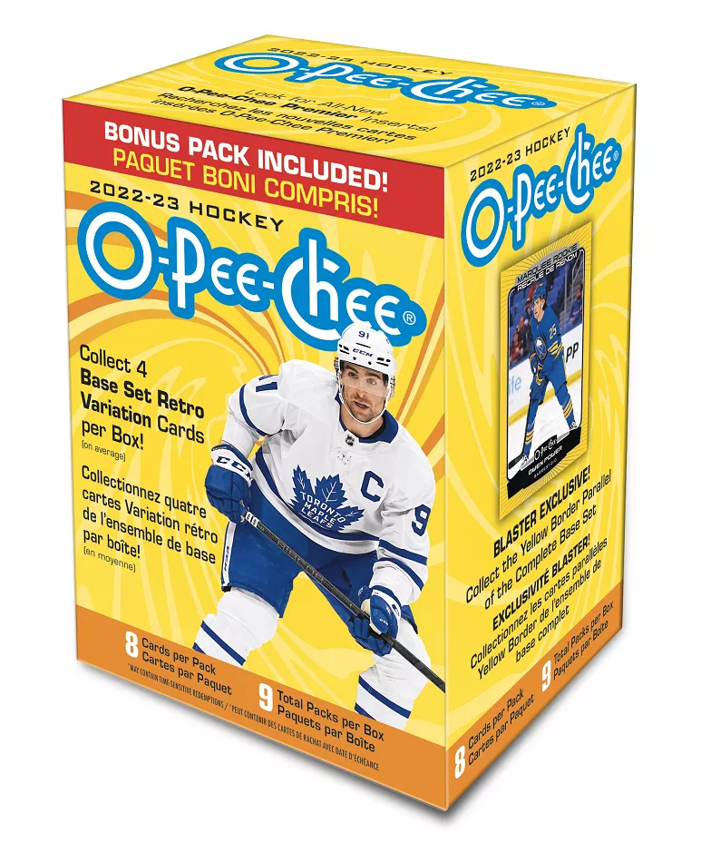 NHL boxy hokejové karty NHL 2022-23 Upper Deck O-Pee-Chee Blaster Box