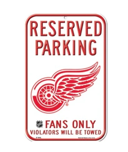 Detroit Red Wings cedule na zeď Reserved Parking Sign