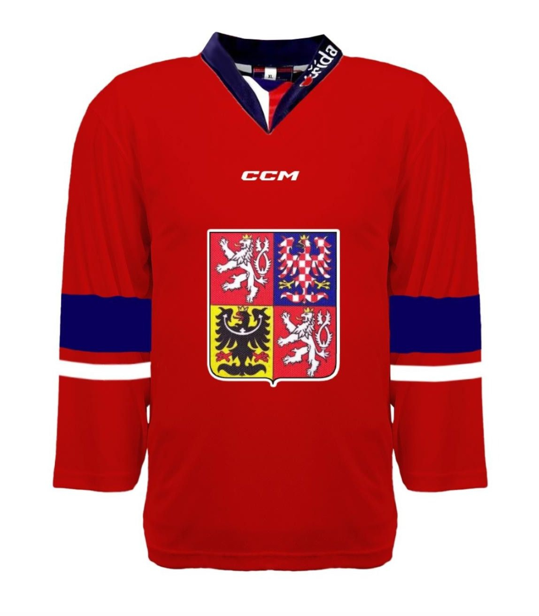 Hokejové reprezentace hokejový dres Czech Republic 2023/2024 CCM Fandres replica - red