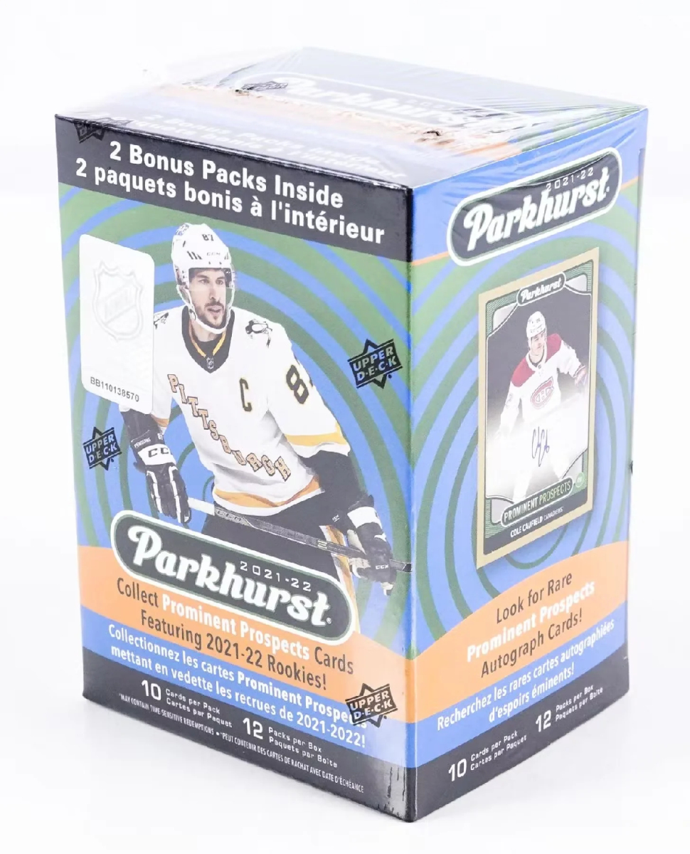 NHL boxy hokejové karty NHL 2021-22 Upper Deck Parkhurst Blaster Box