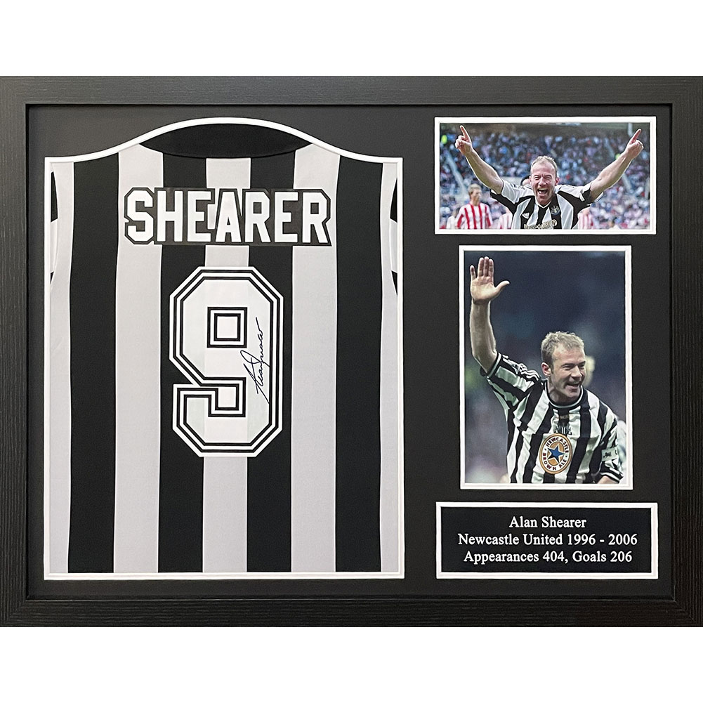 Legendy zarámovaný dres Newcastle United FC 1996-2006 Shearer Signed Shirt (Framed)