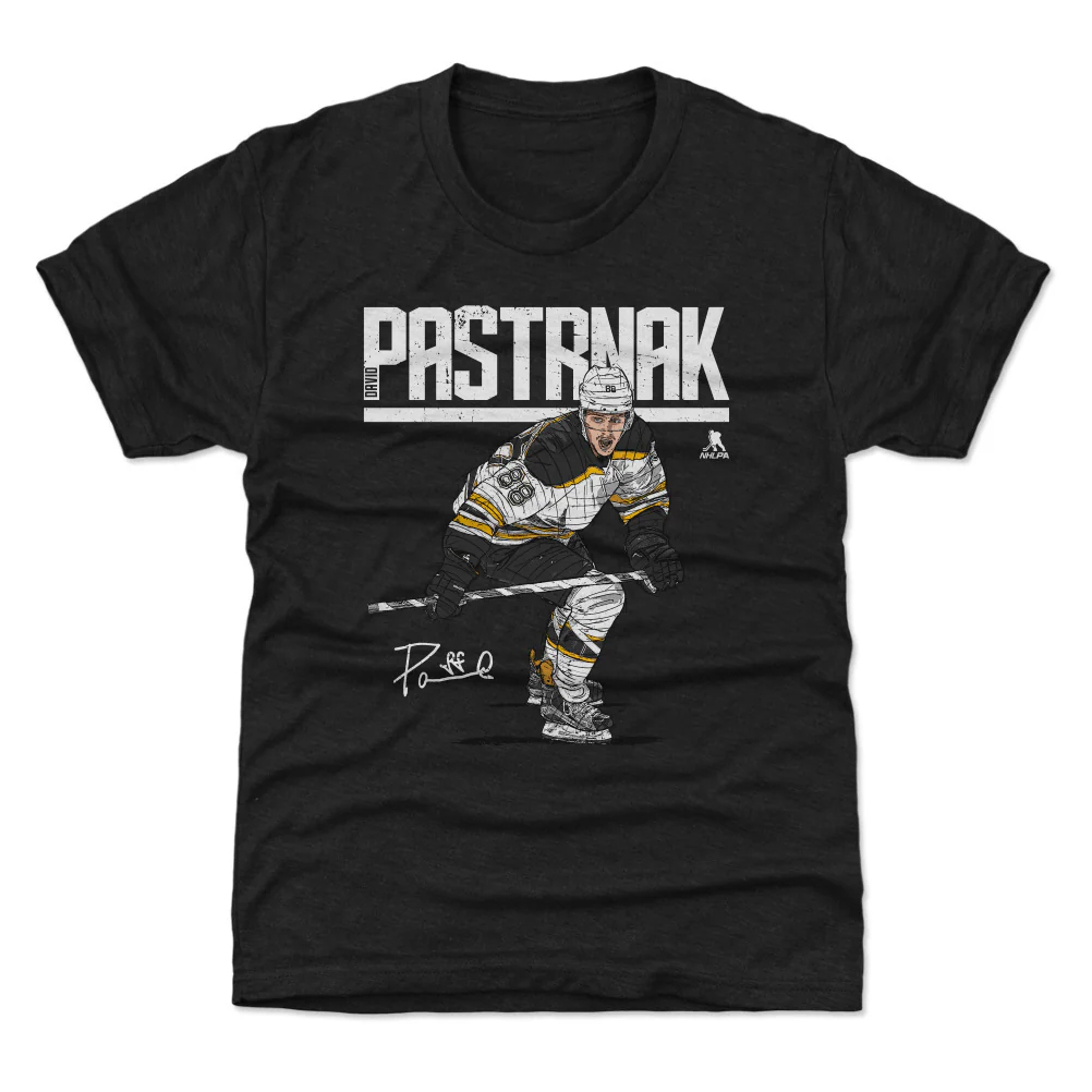 Boston Bruins dětské tričko David Pastrnak #88 Hyper WHT 500 Level black