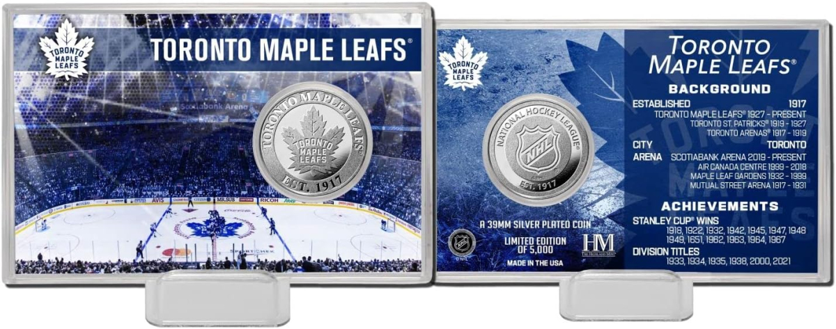 Toronto Maple Leafs sběratelská mince History Silver Coin Card Limited Edition od 5000