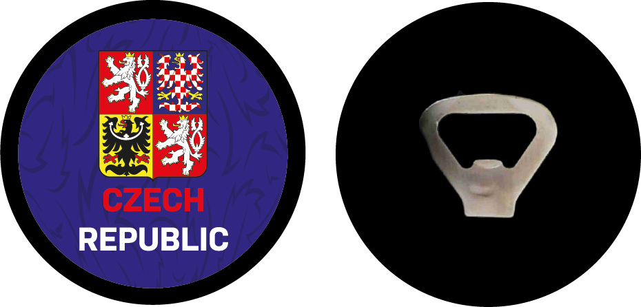 Hokejové reprezentace otvírák Czech republic puck logo blue