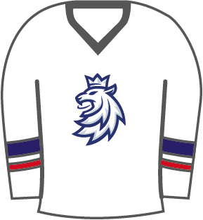 Hokejové reprezentace odznak Czech Republic White lion jersey