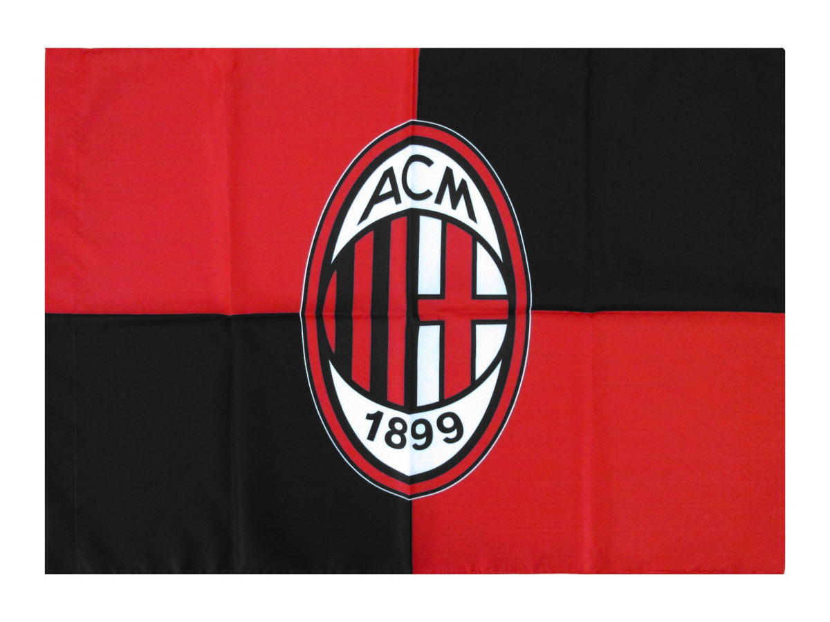 AC Milan vlajka Red Black Checkered Pattern