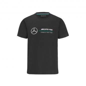 Mercedes AMG Petronas dětské tričko logo black F1 Team 2022