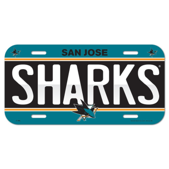 San Jose Sharks cedule na zeď License Plate Banner