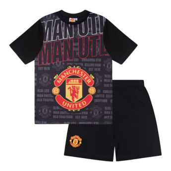 Manchester United dětské pyžamo Text black