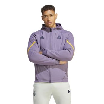Real Madrid pánská mikina s kapucí Gameday violet