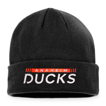 Anaheim Ducks zimní čepice Authentic Pro Game & Train Cuffed Knit Black