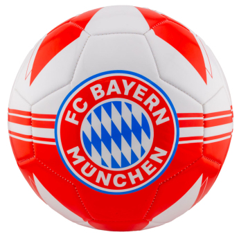 Bayern Mnichov fotbalový míč crest on a striking red and white - Size 5