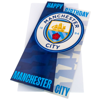 Manchester City narozeninové přání Crest Birthday Card
