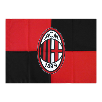 AC Milan vlajka Red Black Checkered Pattern
