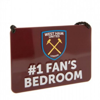 West Ham United značka do ložnice Bedroom Sign No1 Fan