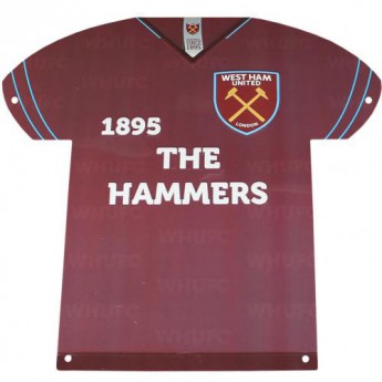 West Ham United kovová značka Metal Shirt Sign