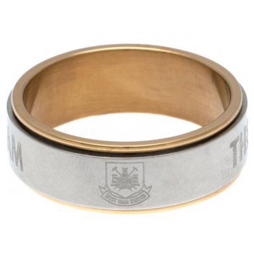 West Ham United prsten Bi Colour Spinner Ring Medium