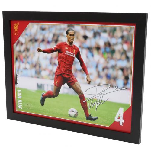 FC Liverpool obrázek v rámečku Van Dijk 16 x 12