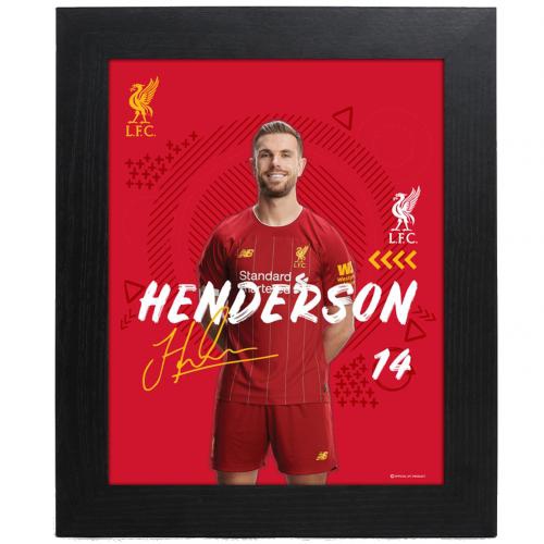 FC Liverpool obrázek v rámečku Henderson 10 x 8