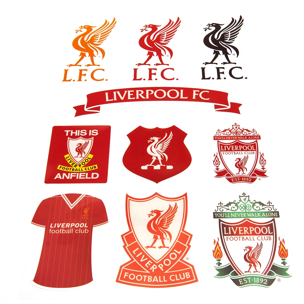 FC Liverpool set samolepek a4 decal sticker set