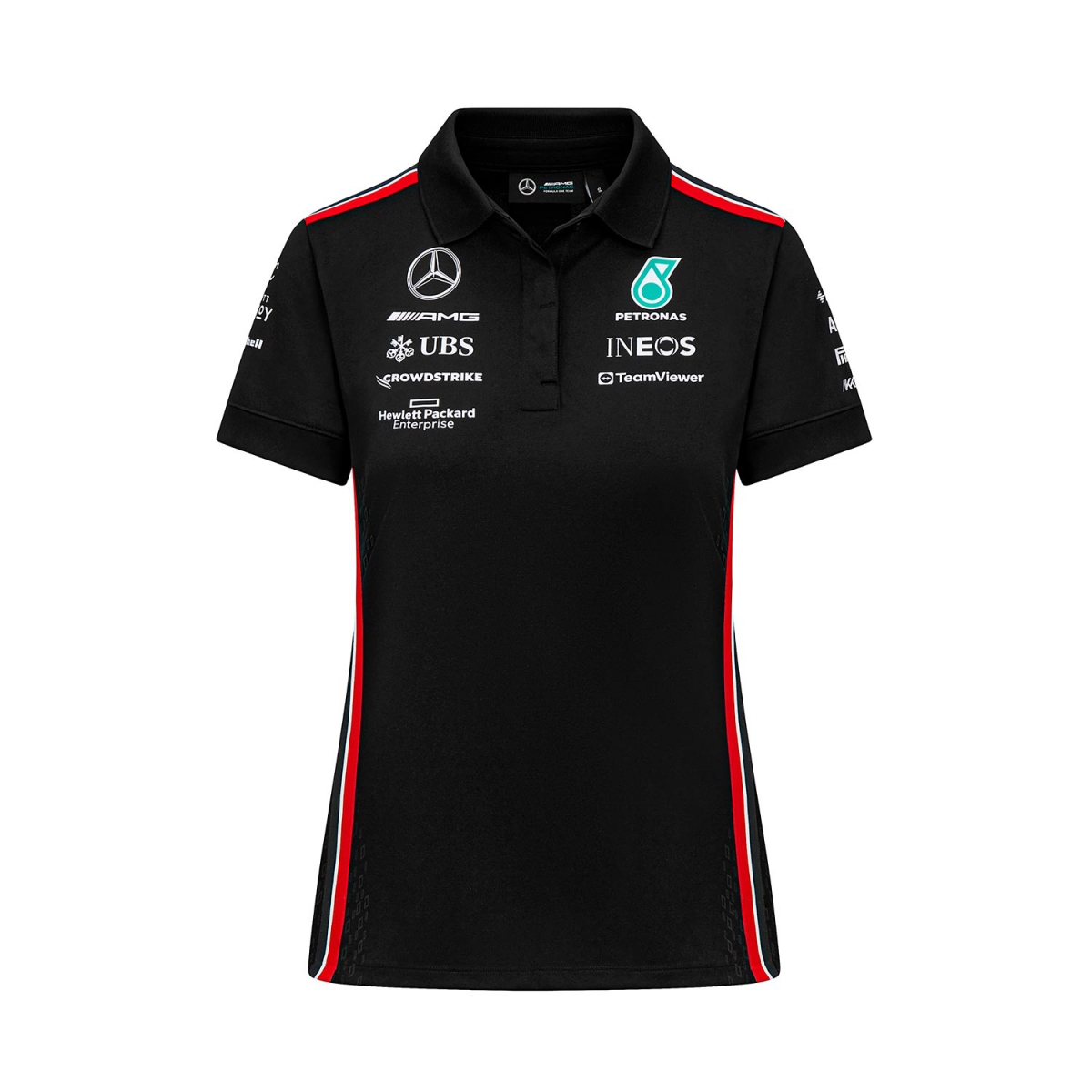 Mercedes AMG Petronas dámské polo tričko official black F1 Team 2023 Stichd 701223407001215