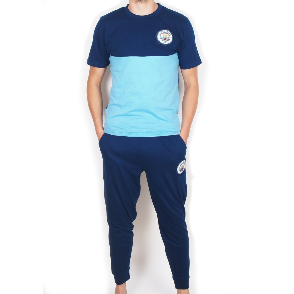 Manchester City pánské pyžamo long navy 38003