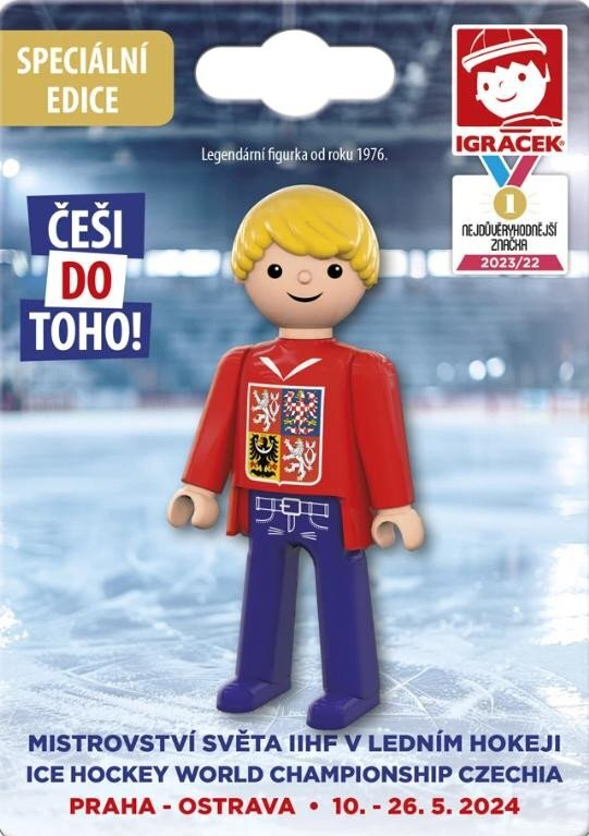 Hokejové reprezentace figurka man ms hockey fan red