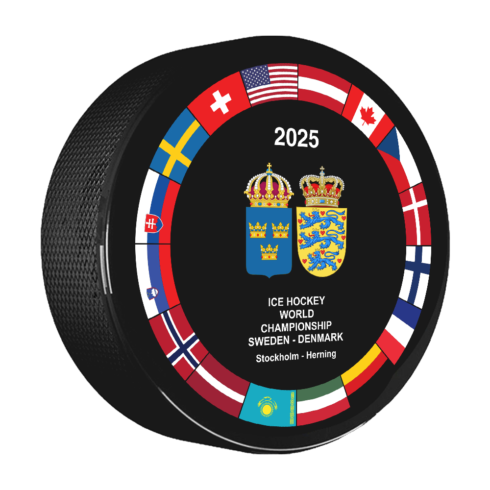 Hokejové reprezentace puk Ice Hockey World Championship Sweden | Denmark MS 2025