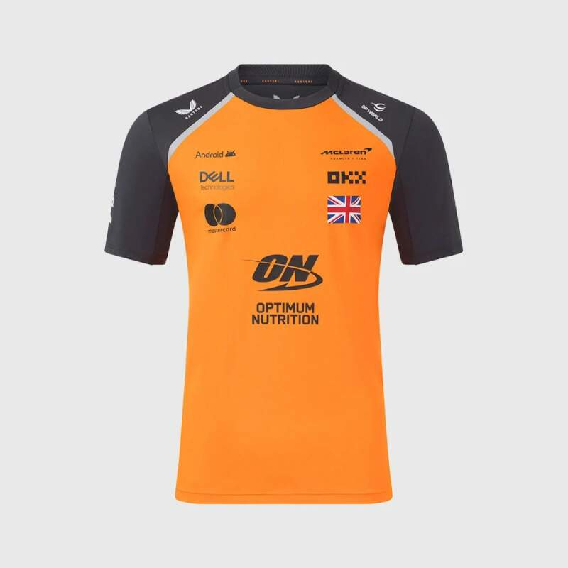 Mclaren Honda pánské tričko Lando Norris official Teamline Replica orange F1 Team 2025