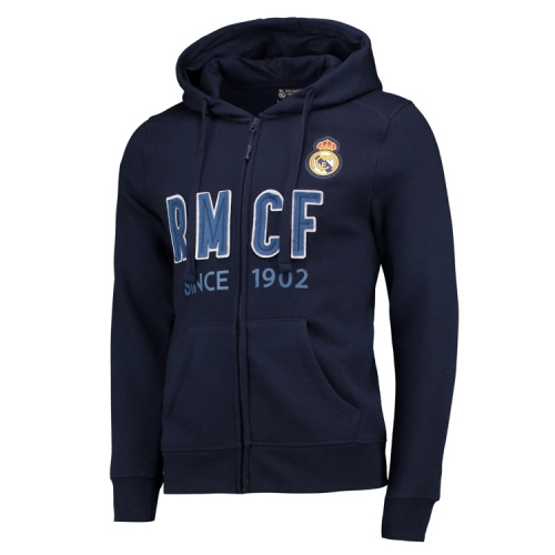 Real Madrid pánská mikina s kapucí zip Since 1902 No2 black