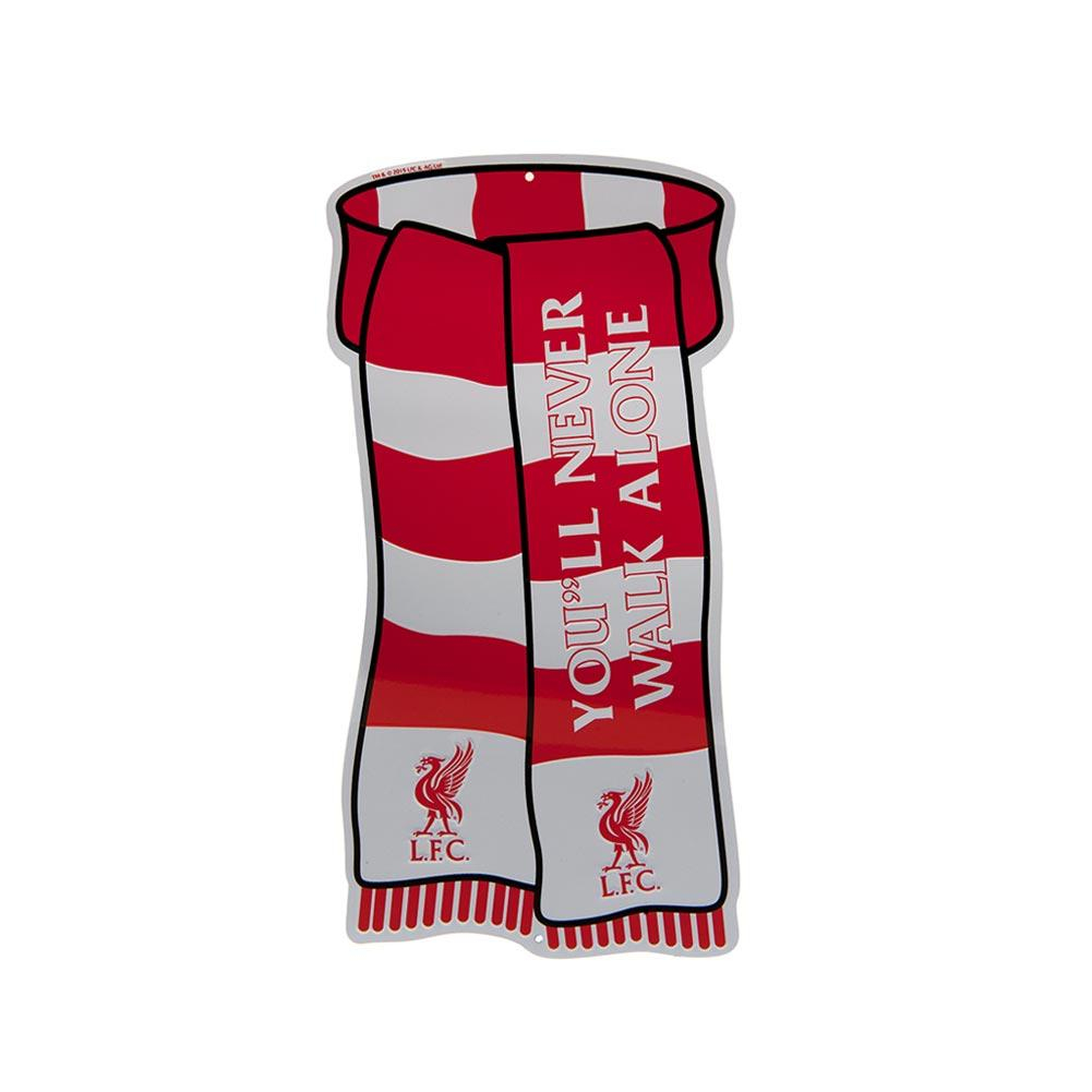 FC Liverpool plechová cedule scarf small