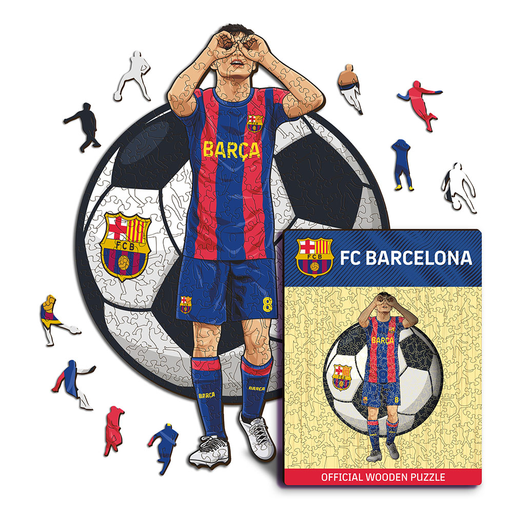 FC Barcelona dřevěné puzzle Pedri 150 pcs