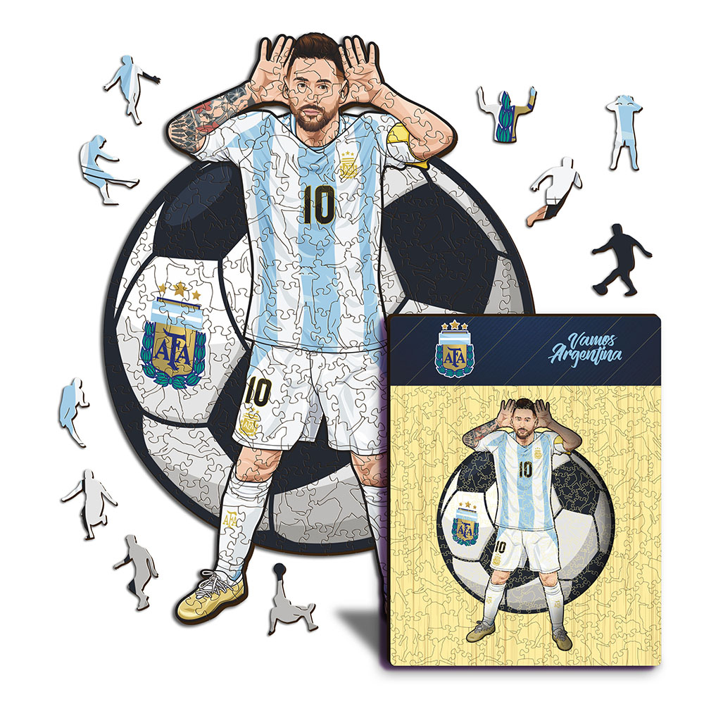 Fotbalové reprezentace dřevěné puzzle ARGENTINA Messi 500 pcs