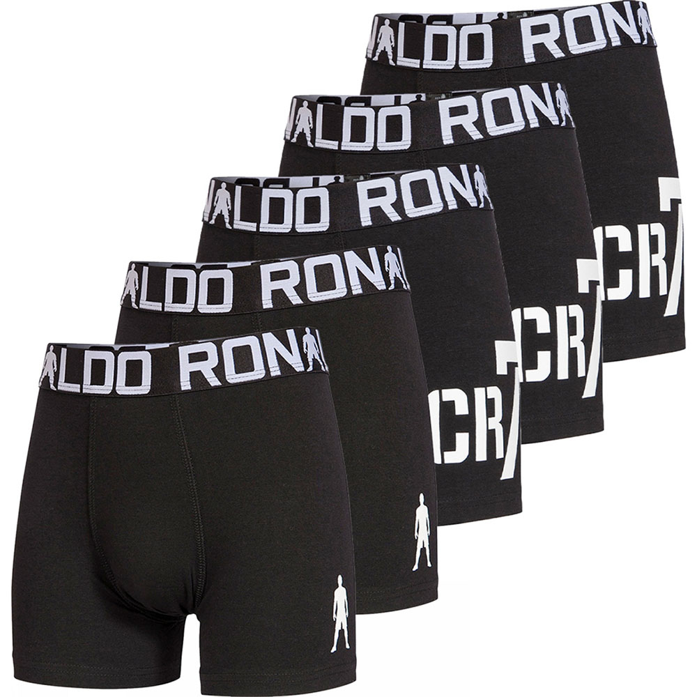 Cristiano Ronaldo dětské boxerky 5pack CR7 Fullblack