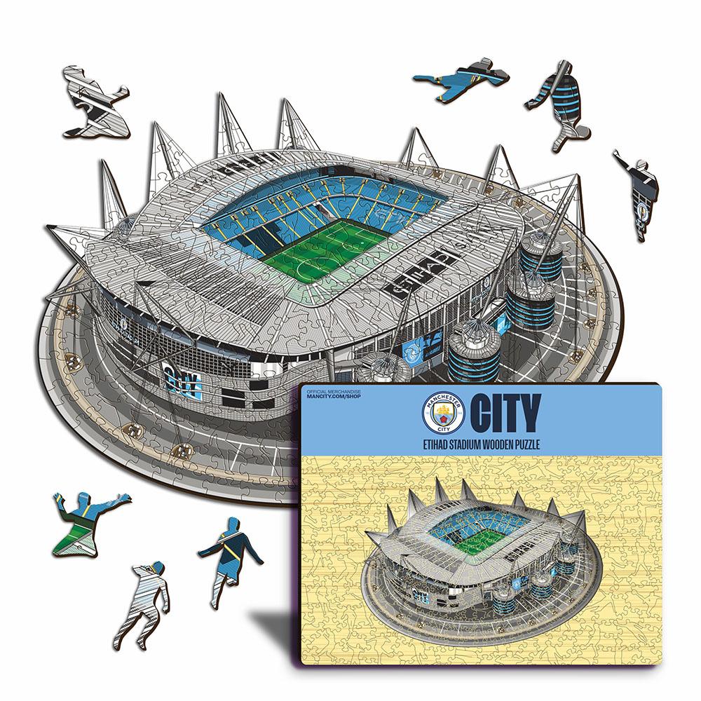 Manchester City dřevěné puzzle Etihad Stadium 500 pcs