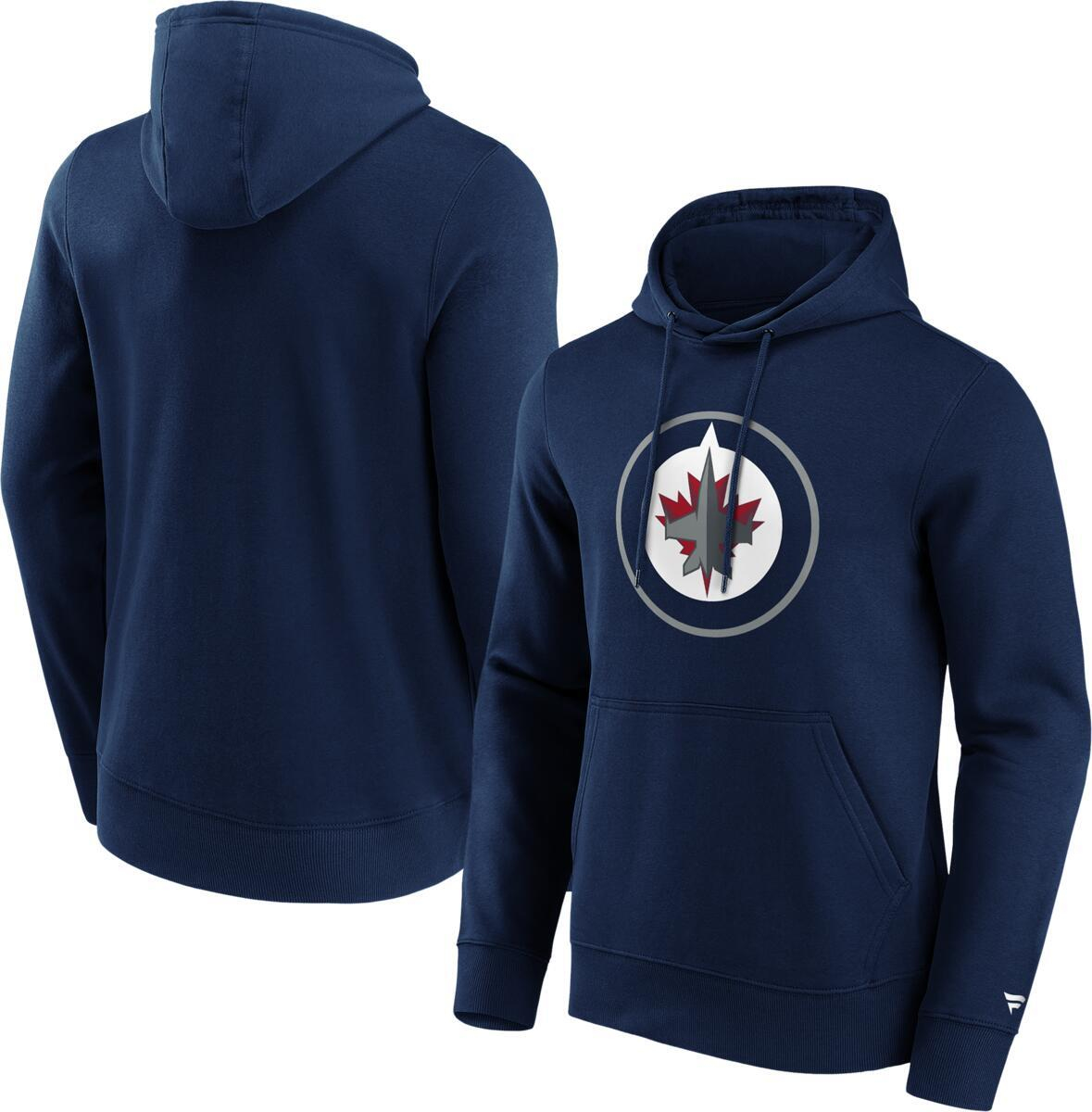 Winnipeg Jets pánská mikina s kapucí Primary Logo Graphic navy