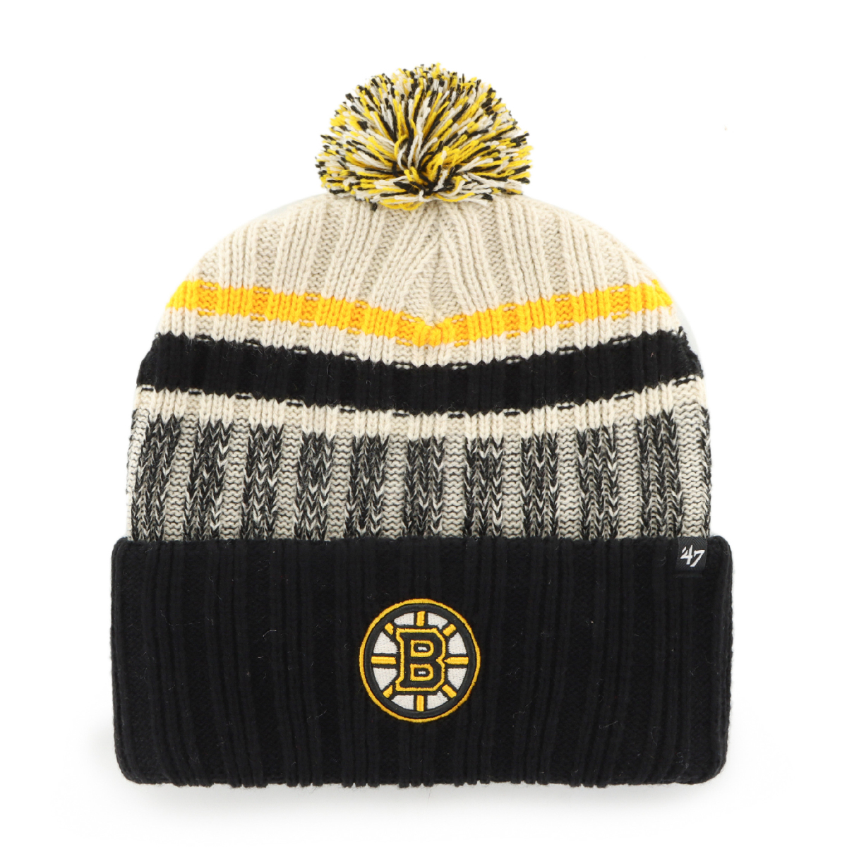 Boston Bruins zimní čepice Long Range 47 Cuff Knit Natural