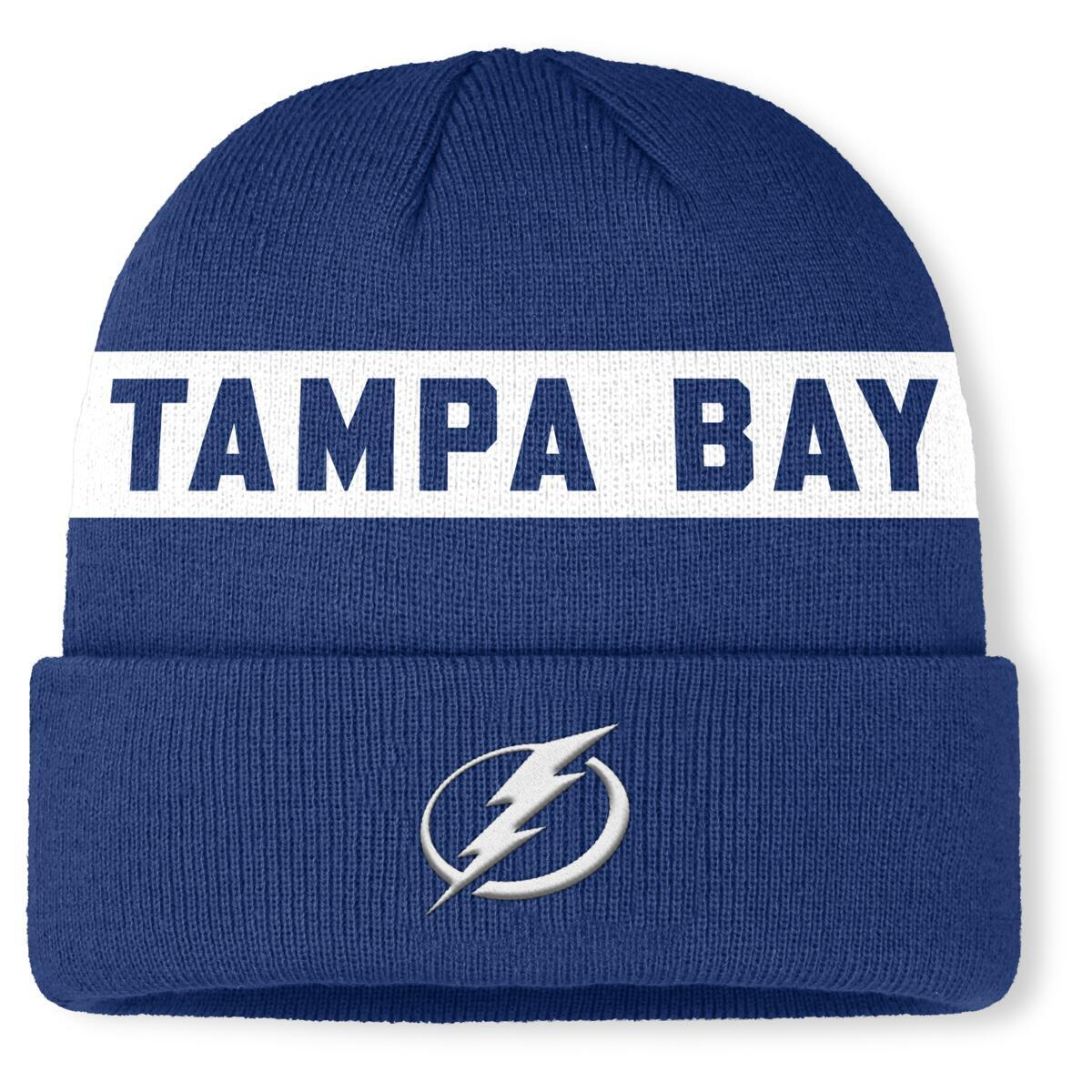 Tampa Bay Lightning zimní čepice Authentic Pro A/Cap Cuffed inscription